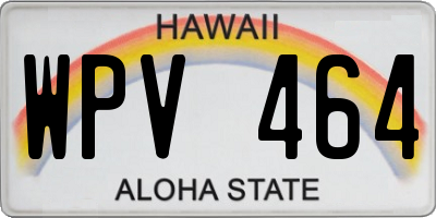 HI license plate WPV464