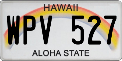 HI license plate WPV527