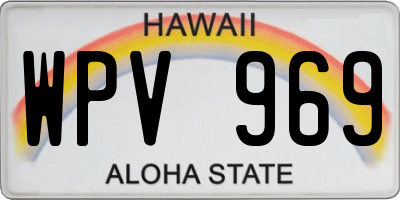 HI license plate WPV969