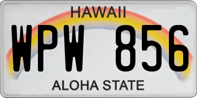 HI license plate WPW856