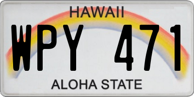 HI license plate WPY471