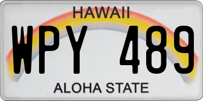 HI license plate WPY489