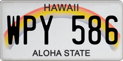 HI license plate WPY586