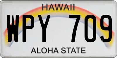 HI license plate WPY709