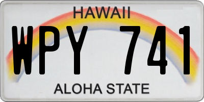 HI license plate WPY741