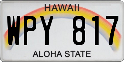 HI license plate WPY817