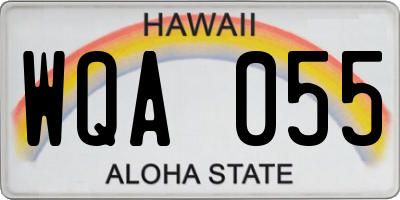 HI license plate WQA055