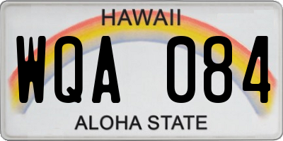 HI license plate WQA084