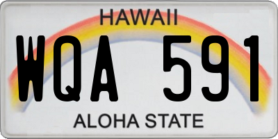 HI license plate WQA591