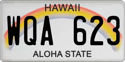 HI license plate WQA623