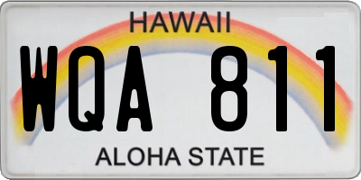 HI license plate WQA811