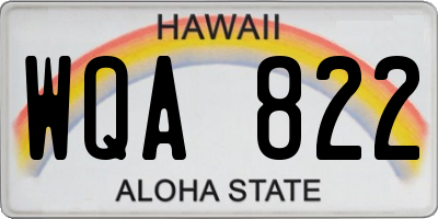 HI license plate WQA822