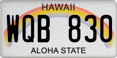 HI license plate WQB830
