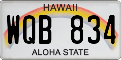 HI license plate WQB834