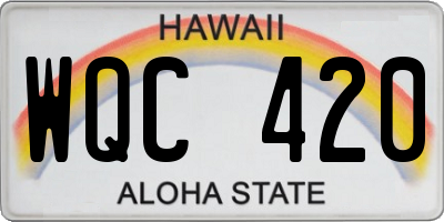 HI license plate WQC420