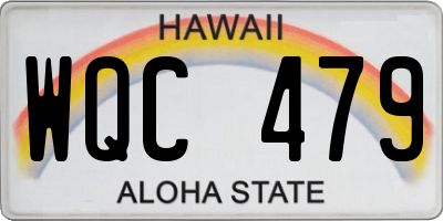 HI license plate WQC479