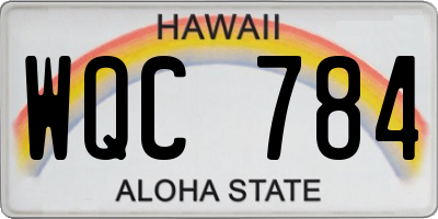 HI license plate WQC784