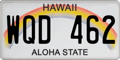 HI license plate WQD462