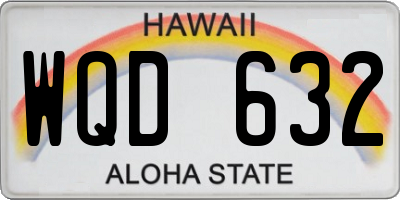 HI license plate WQD632
