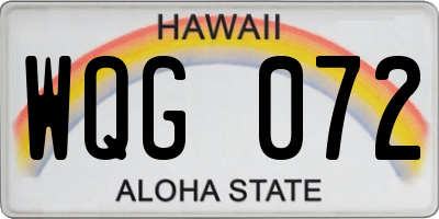 HI license plate WQG072
