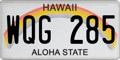 HI license plate WQG285