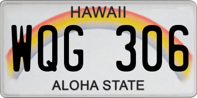 HI license plate WQG306