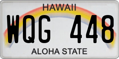 HI license plate WQG448