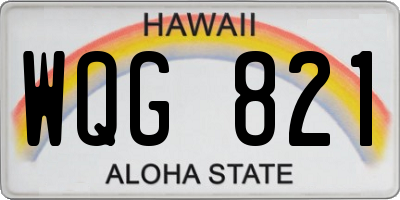 HI license plate WQG821