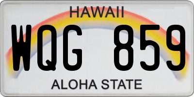 HI license plate WQG859