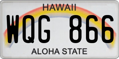 HI license plate WQG866