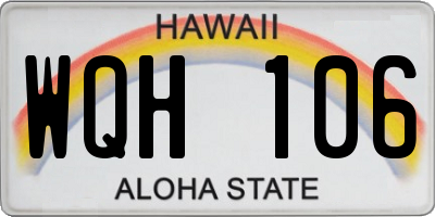HI license plate WQH106