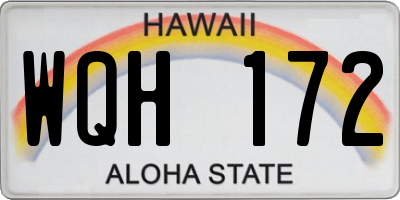 HI license plate WQH172