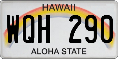 HI license plate WQH290