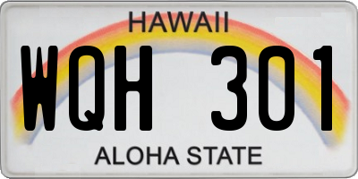 HI license plate WQH301