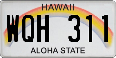 HI license plate WQH311