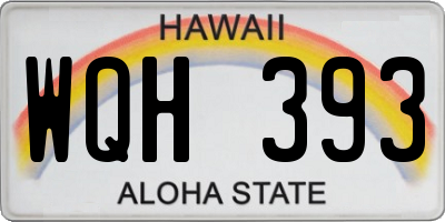 HI license plate WQH393