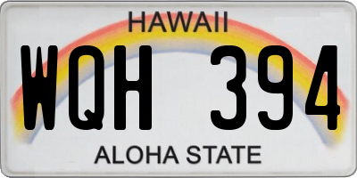 HI license plate WQH394