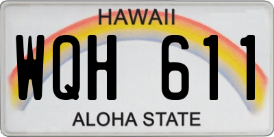 HI license plate WQH611