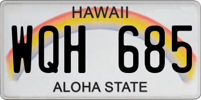 HI license plate WQH685