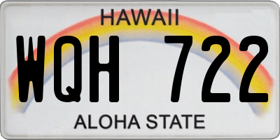 HI license plate WQH722