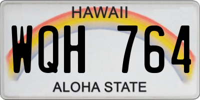 HI license plate WQH764