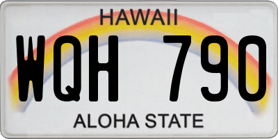 HI license plate WQH790