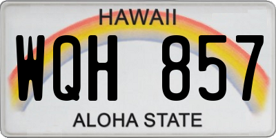 HI license plate WQH857