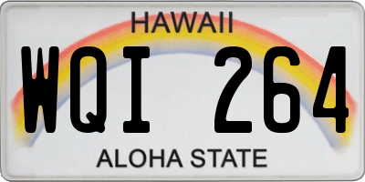 HI license plate WQI264