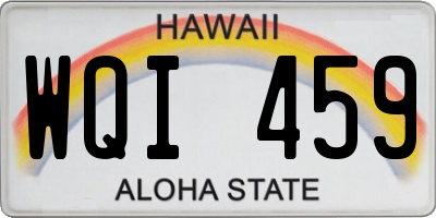 HI license plate WQI459