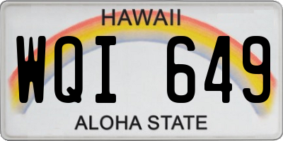 HI license plate WQI649