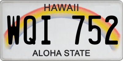 HI license plate WQI752