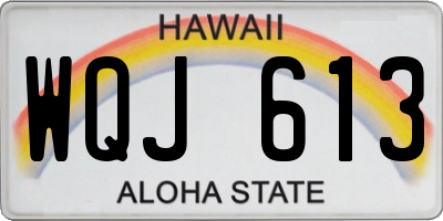 HI license plate WQJ613