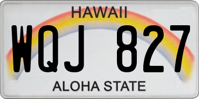 HI license plate WQJ827