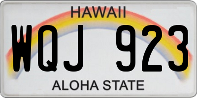 HI license plate WQJ923